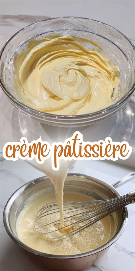Infographie: étapes pour épaissir une crème pâtissière