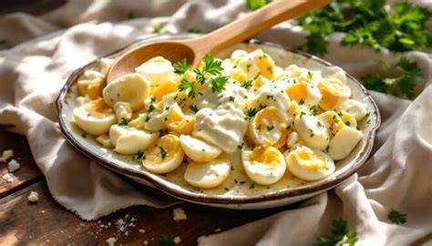 Salade d’œufs dur accompagnement pain