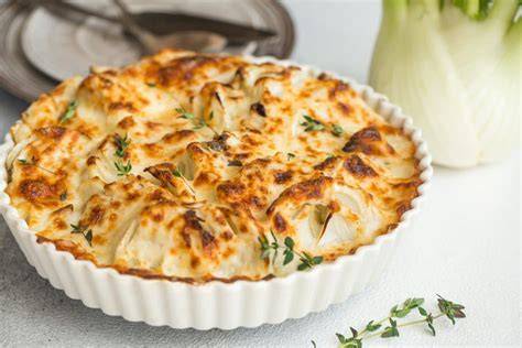 gratin fenouil chou-fleur sauce crémeuse
