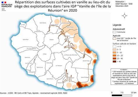 Schéma de la répartition géographique de la vanille Bourbon dans l’océan Indien