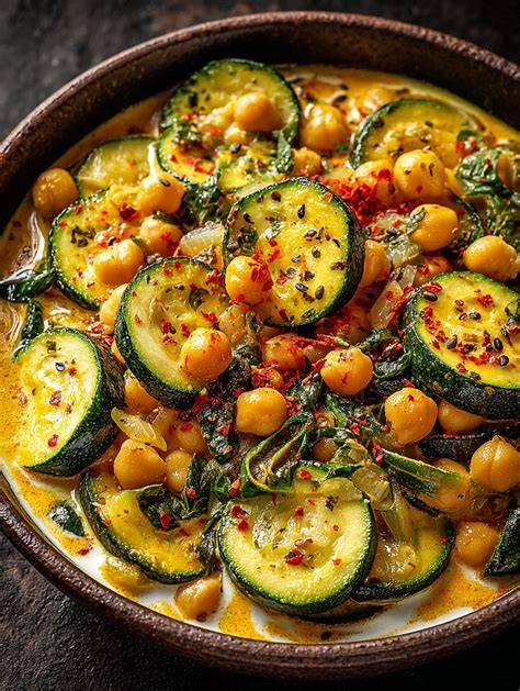 courgettes et pois chiches grillés parfaits pour accompagner une table estivale