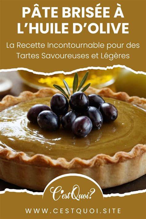 pâte brisée huile olive infographie étapes