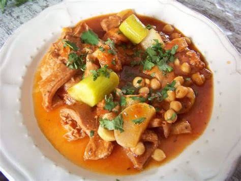 illustration recette douara tripes pois chiches