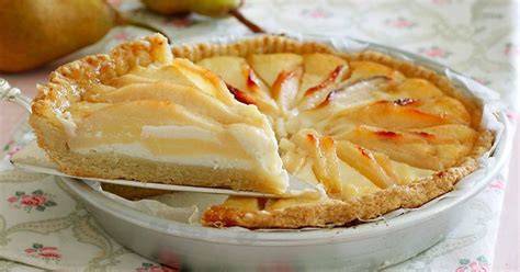 illustration tarte poire mascarpone