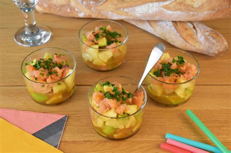 verrines saumon crevette avocat infographie