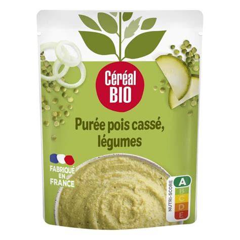 Purée pois cassés carotte légumes infographie