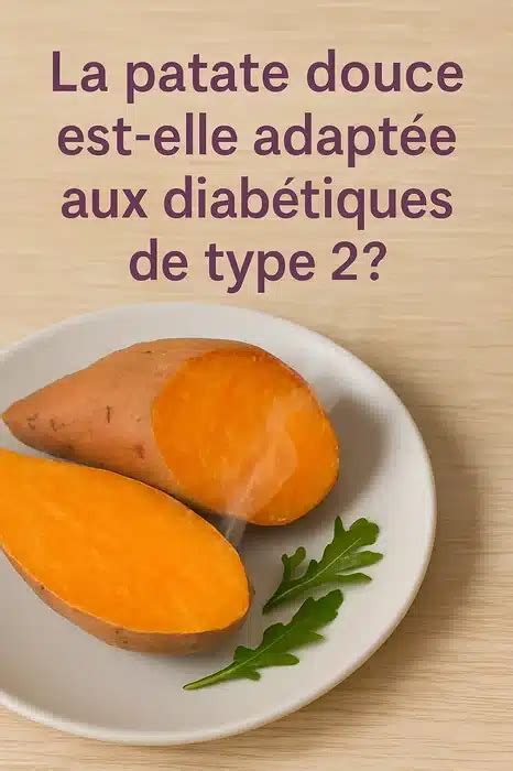 Infographie: Points clés sur la patate douce et le diabète (IG, fibres, pigments caroténoïdes, usages culinaires)