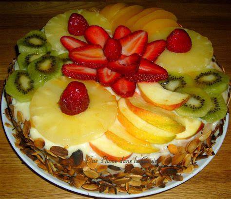 gâteau génoise crème pâtissière fruits