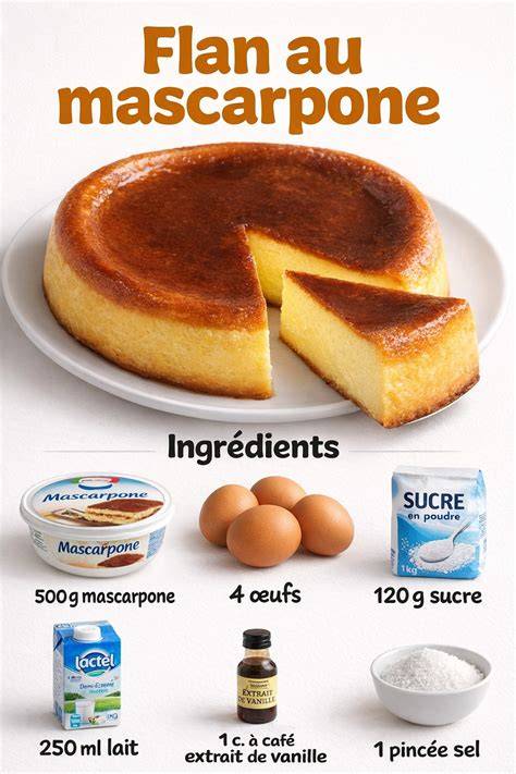 Flan mascarpone ingredients workflow