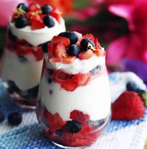 verrine mascarpone et fruits rouges