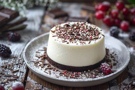 Infographie des étapes clés du bavarois chocolat et fruits (gélatine, mousse, assemblage, nappage)