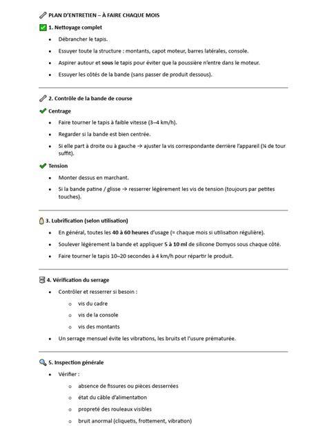 Checklist d’entretien mensuel du Cookeo