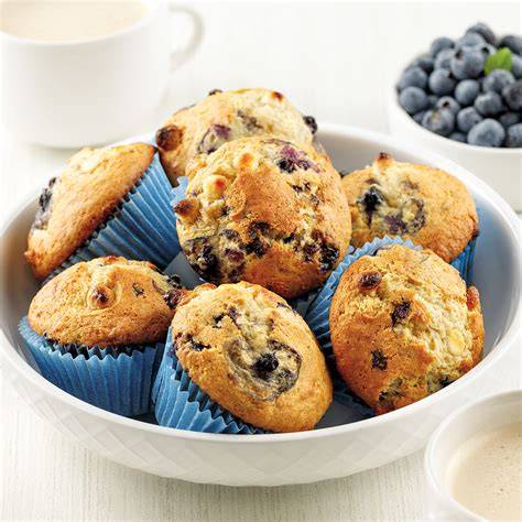 Infographie: étapes de préparation des muffins aux bleuets
