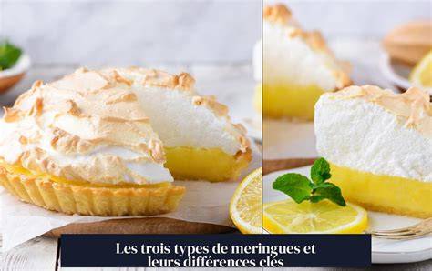 infographie: types de meringues et utilisations