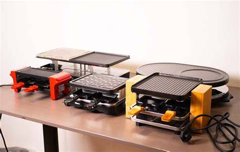 Infographie: Comparatif des capacités et fonctions des appareils à raclette et fondue