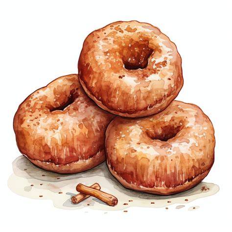 Beignets de pomme illustration et textures croisées