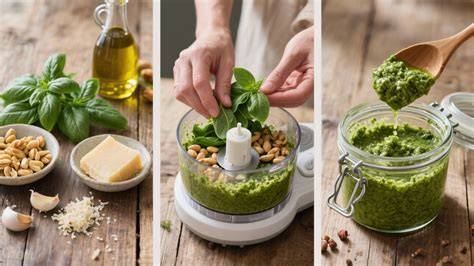 pesto maison ingrédients basilic parmesan huile olive