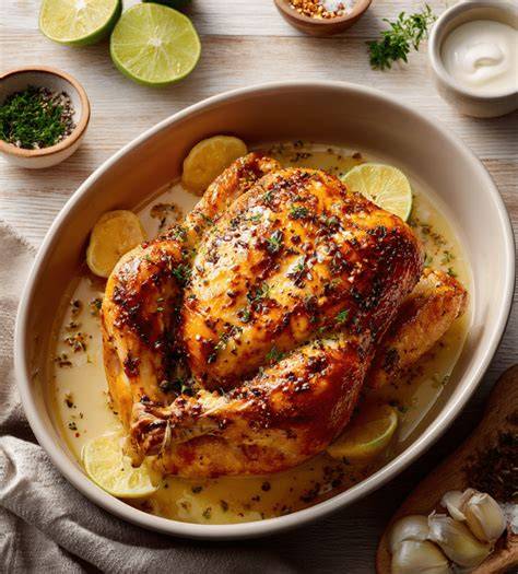 Poulet rôti croustillant et fondant