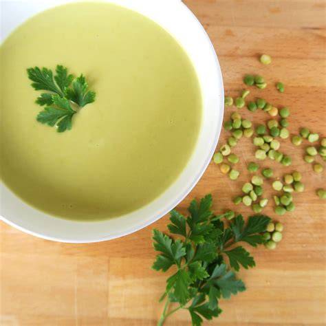 illustration velouté courgette pois cassés