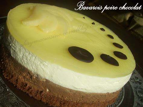 illustration structures bavarois poire chocolat