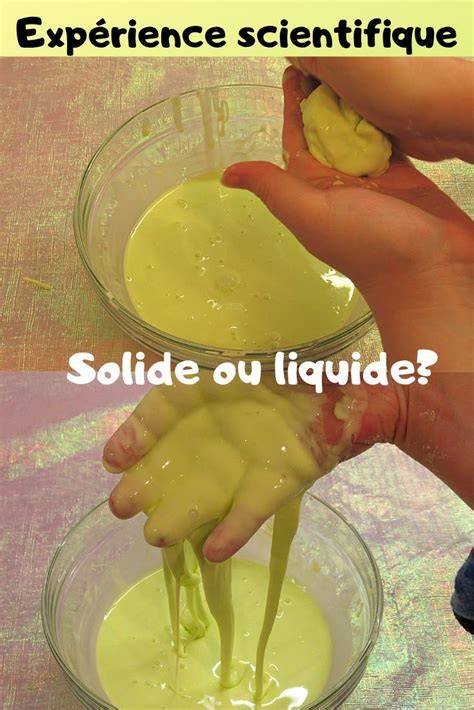 expérience pâte oobleck illustration pédagogique