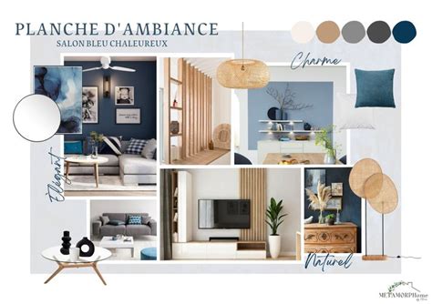 Moodboard: combinaisons bleu nuit, bois clair et touches métalliques