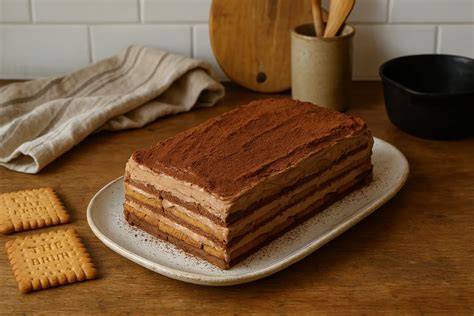gâteau thé brun infographie étape montage