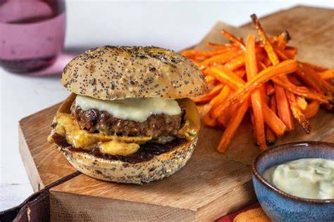 schéma de montage cheeseburger patate douce
