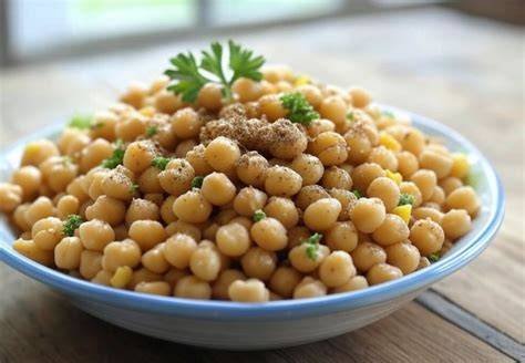 Préparation rapide de salade de pois chiches au cumin avec pois chiches en conserve