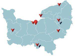Carte des centres CMA Formation en Normandie