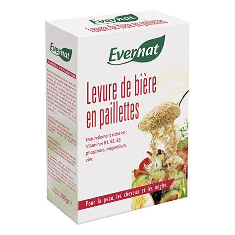 Tableau nutritionnel de la levure de bière en paillettes