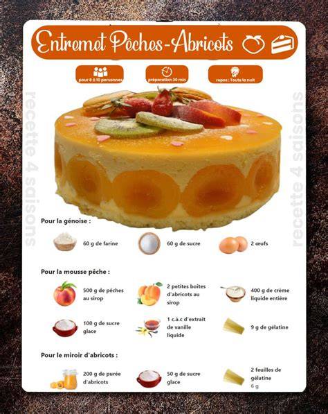 infographie montage entremet abricots