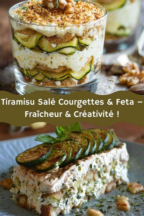 image: verrines de tiramisu salé courgette et feta