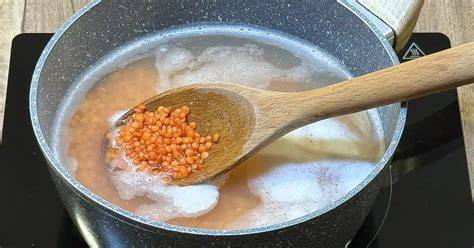 infographie cuisson lentilles corail 3:1 eau