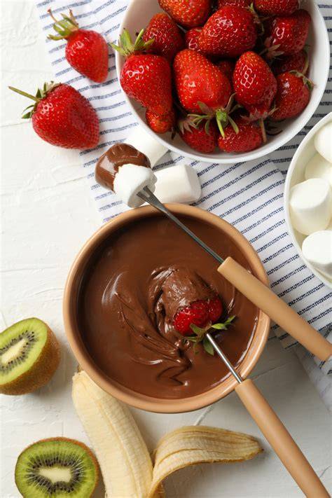 Image: Toblerone fondue et fruits