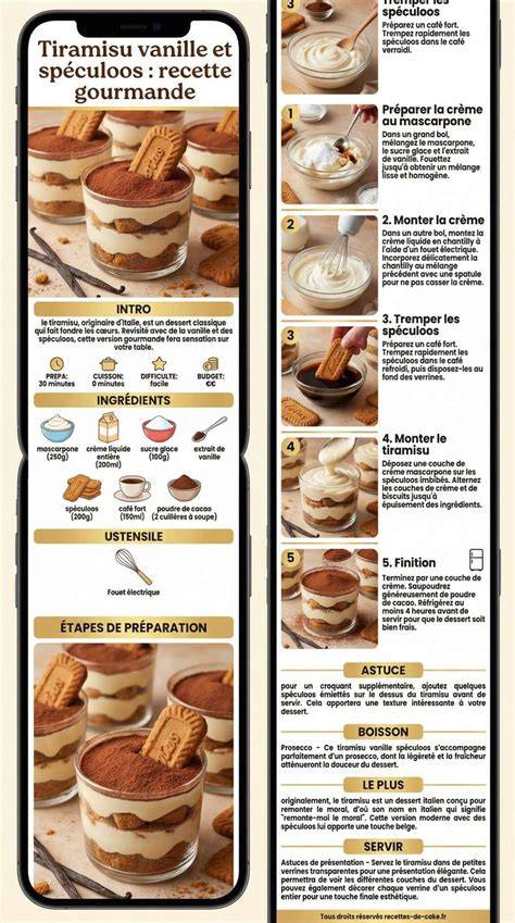 Chantilly au siphon vanille infographie étape par étape