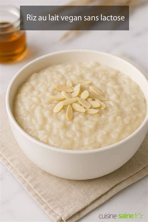 Riz au lait vegan amande coco infographie