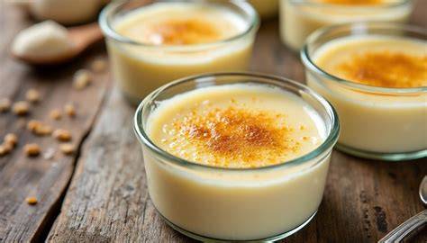 Schéma illustrant la recette de gâteaux de semoule au lait avec œufs