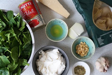 Ingrédients pour la sauce ricotta épinards au Thermomix