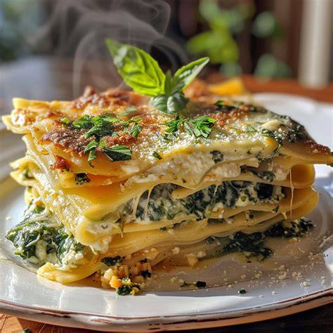 Lasagnes épinards ricotta maison avec béchamel
