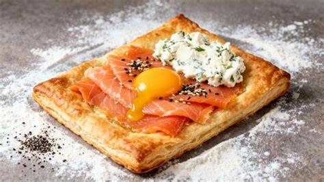 feuilleté apéritif saumon fumé fromage kiri