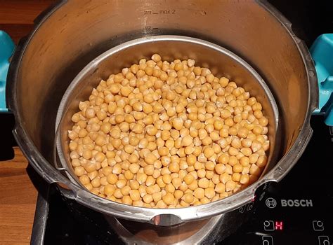 Schéma d'une préparation de pois chiches