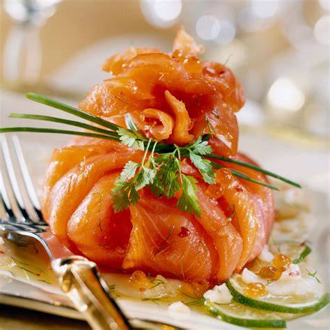 image: table festive saumon fumé