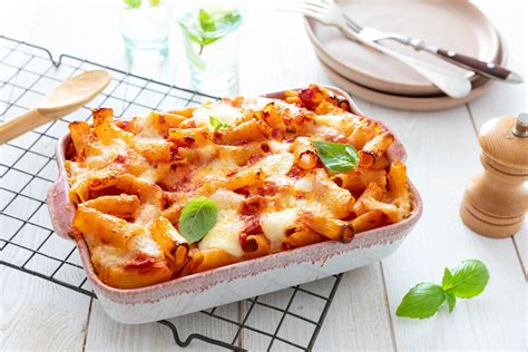 image de gratin de pâtes mozzarella