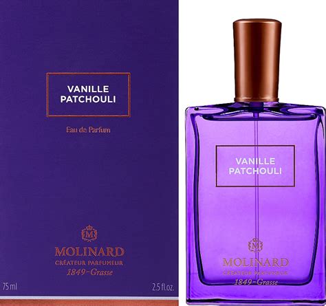 Infographie: Structure olfactive Vanille Patchouli Molinard