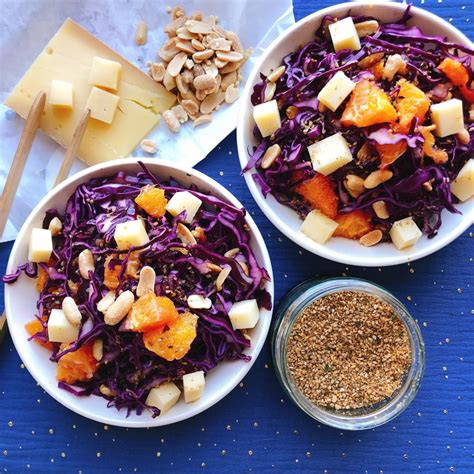 Schéma préparation salade chou orange