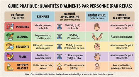 Schéma des ingrédients et des quantités