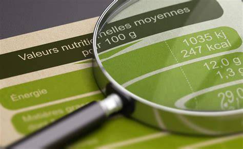 illustration emballage et valeur nutritionnelle