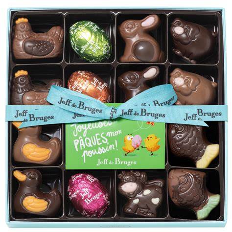 image de coffrets et chocolats de Pâques