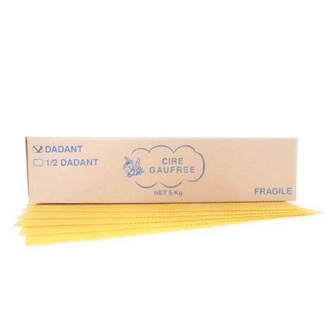 cire gaufrée pour cadre en 5 kg et formats
